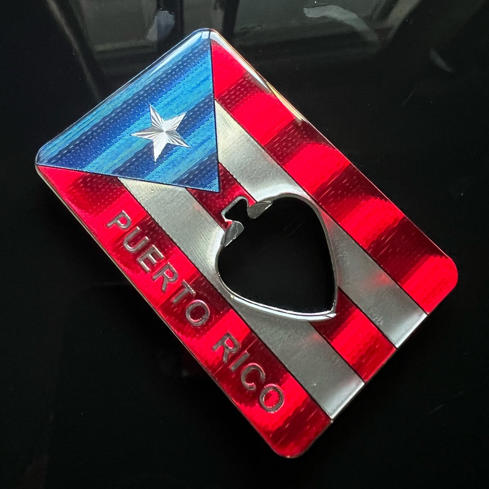 Puerto Rico Boricua flag bottle opener magnet